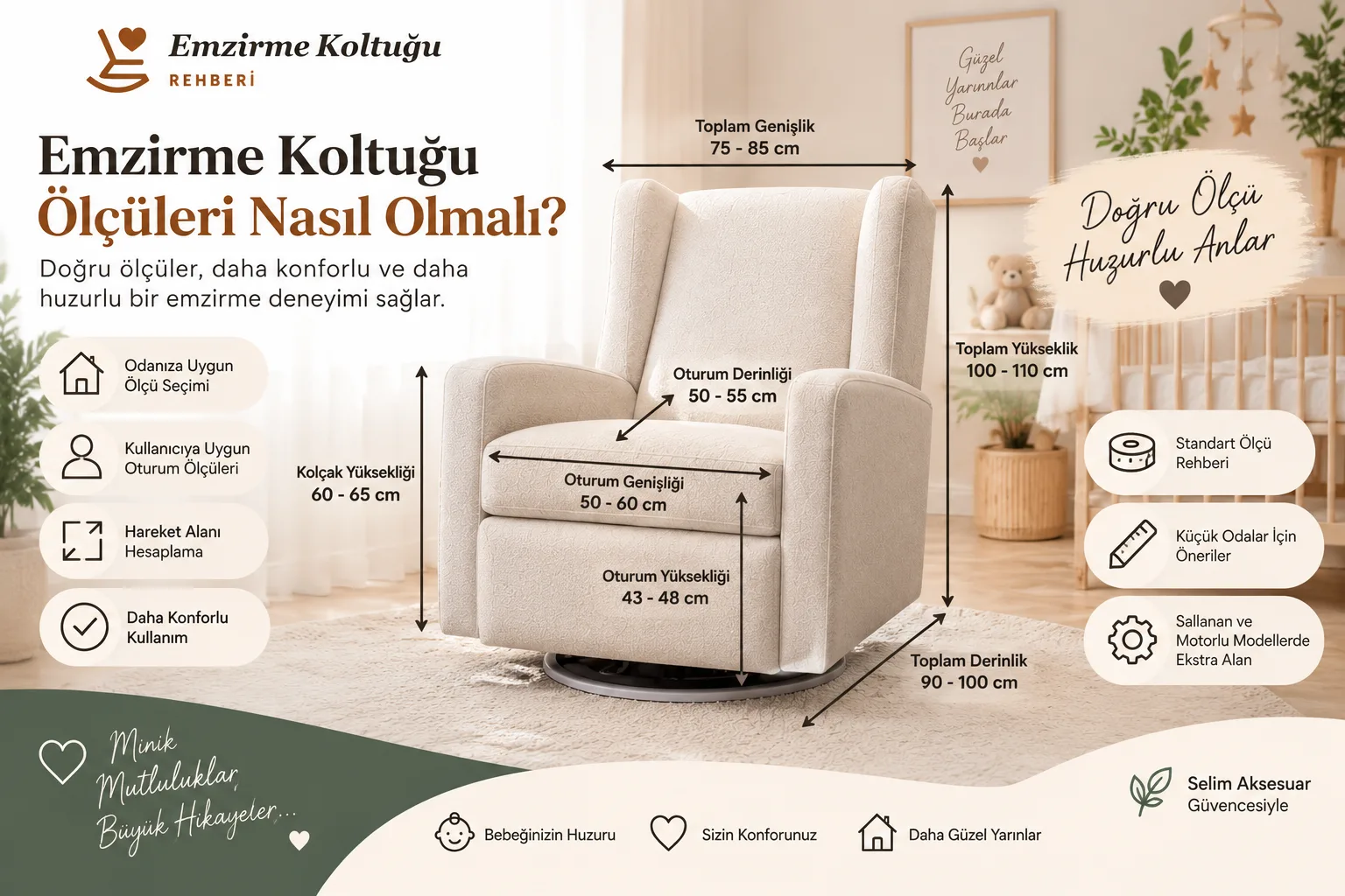 Emzirme Koltuğu Ölçüleri Nasıl Olmalı? Doğru Ölçü Rehberi