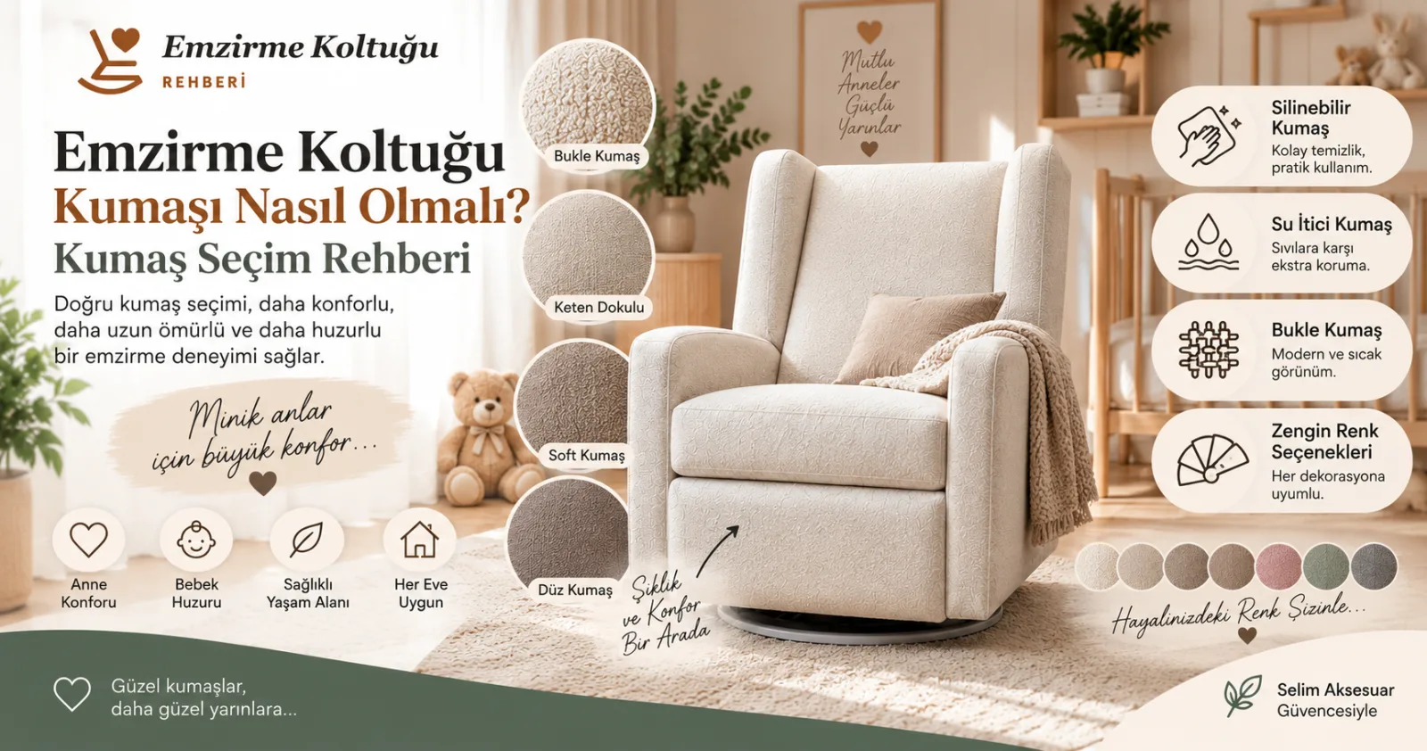 Emzirme Koltuğu Kumaşı Nasıl Olmalı? Kumaş Seçim Rehberi
